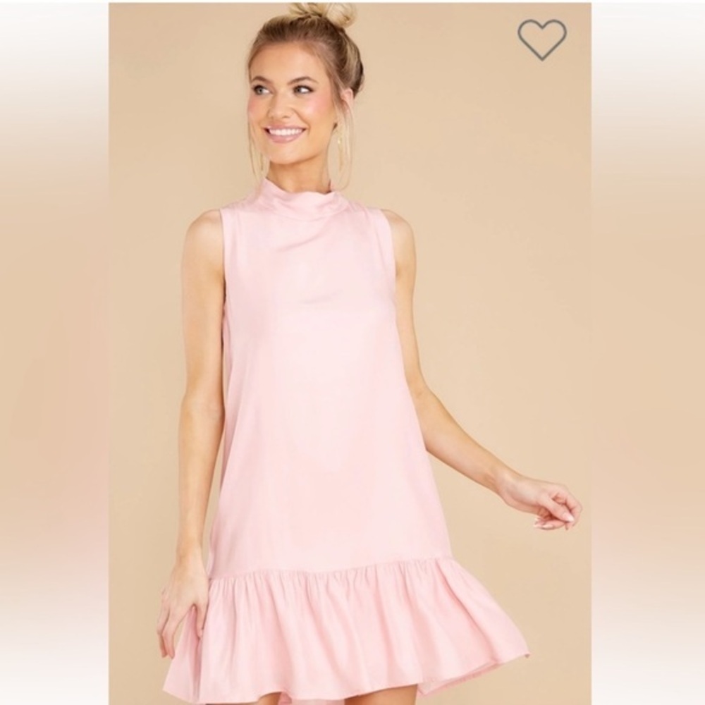 LaRoque Dress Libba Halter Swing Mini in Pink
